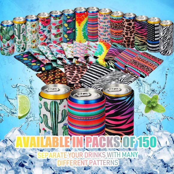 5 pack Slim Can Koozie Select Pattern - Picture 2 of 6